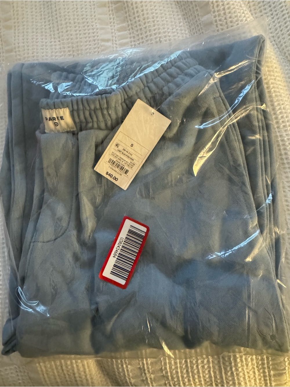 PARKE X TARGET NWT High Rise Light Blue Boxer Pant - Picture 4 of 4